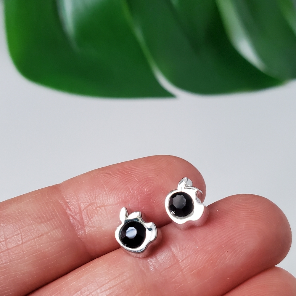 Apple Hypoallergenic Plastic Tiny Studs Earrings